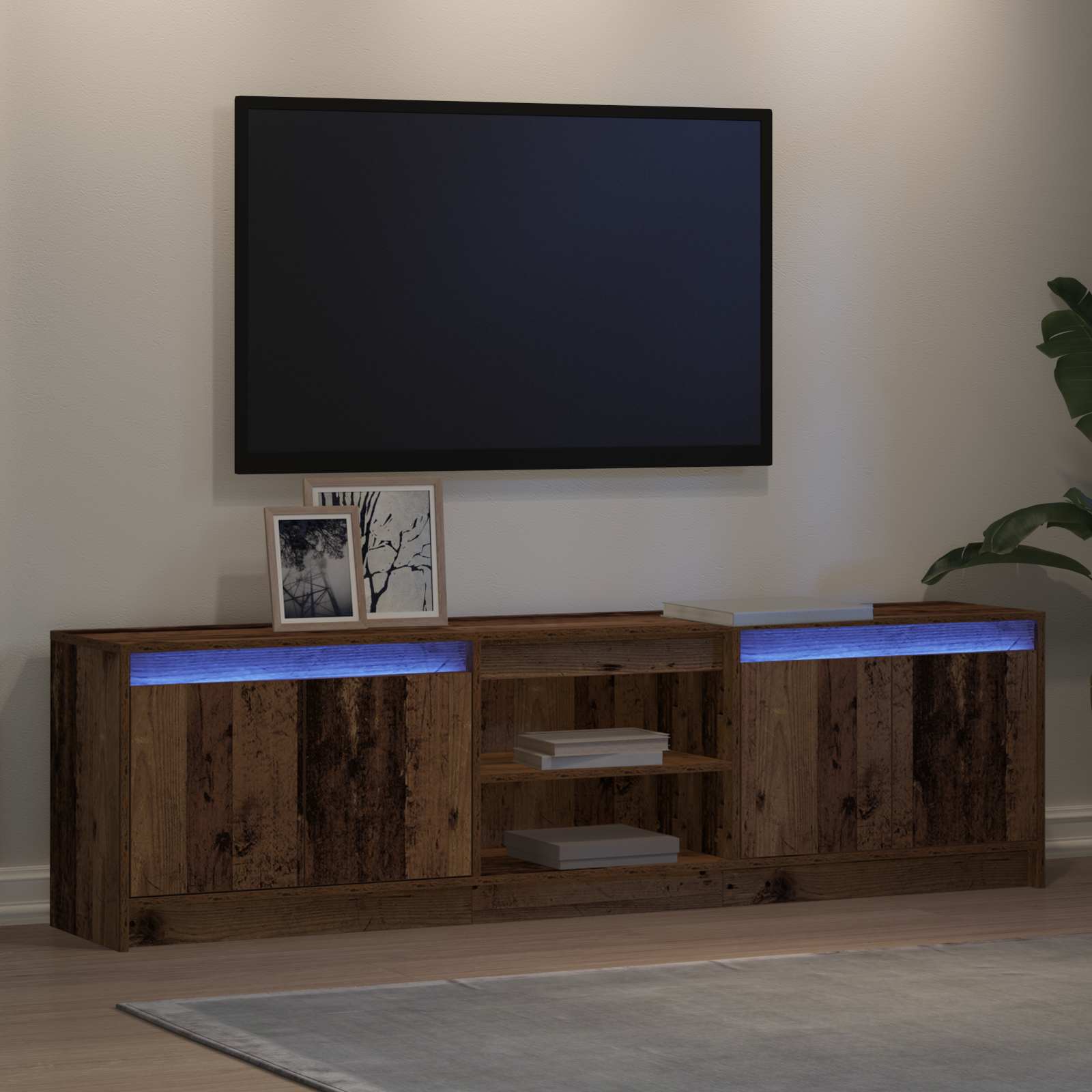 Unità TV 2 pcs Marrone 180 x 34 x 50 cm Legno multistrato