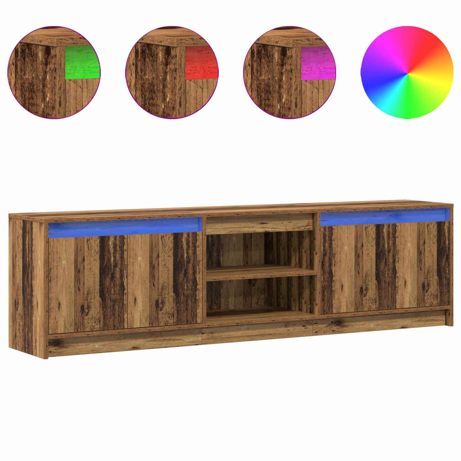 Unità TV 2 pcs Marrone 180 x 34 x 50 cm Legno multistrato