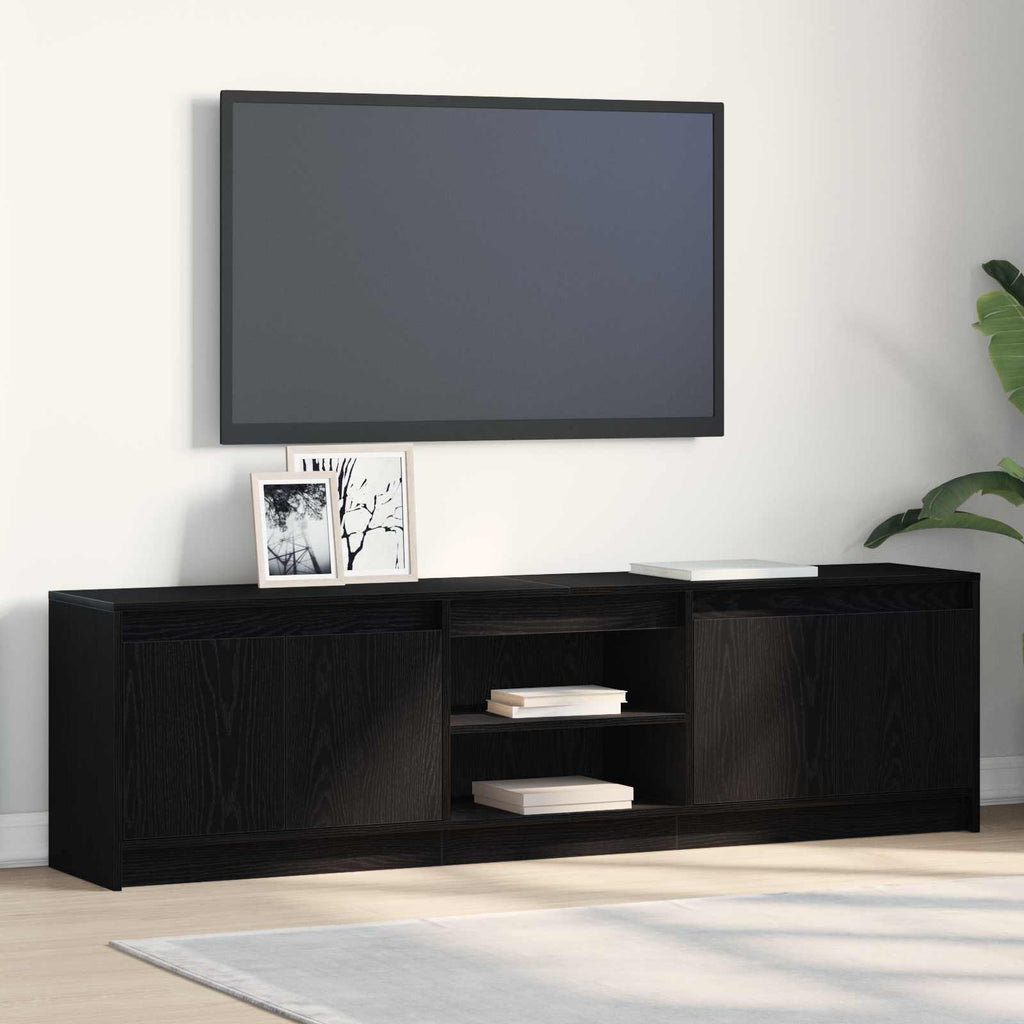 Unità TV 2 pcs Nero 180 x 34 x 50 cm Legno multistrato