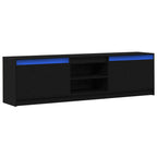 Unità TV 2 pcs Nero 180 x 34 x 50 cm Legno multistrato