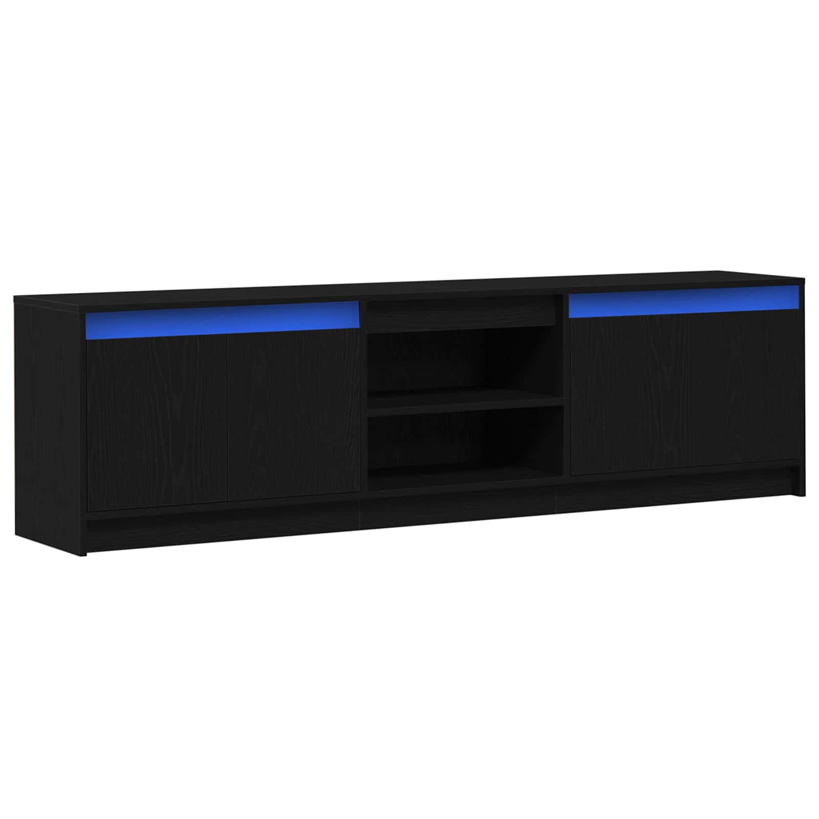 Unità TV 2 pcs Nero 180 x 34 x 50 cm Legno multistrato