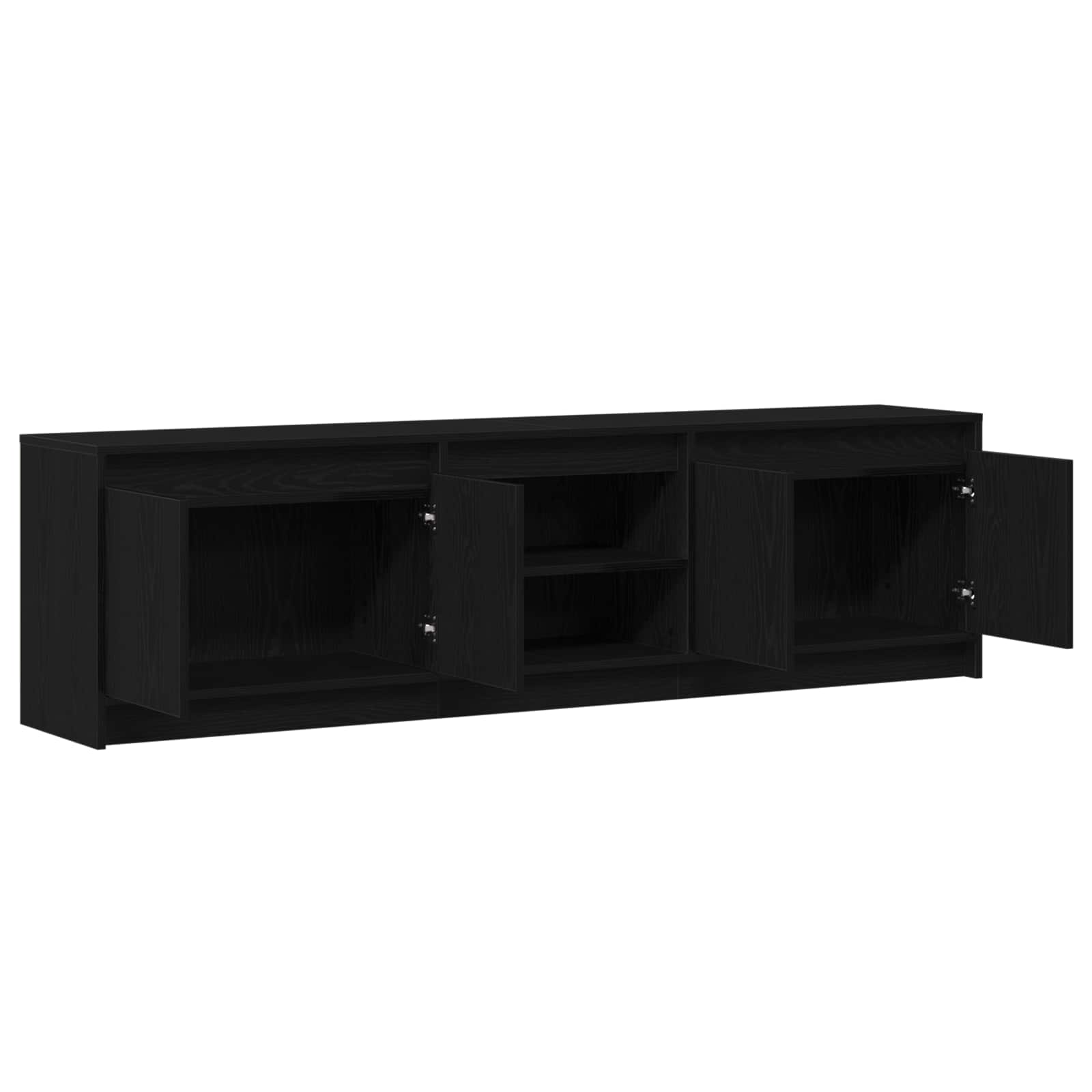 Unità TV 2 pcs Nero 180 x 34 x 50 cm Legno multistrato
