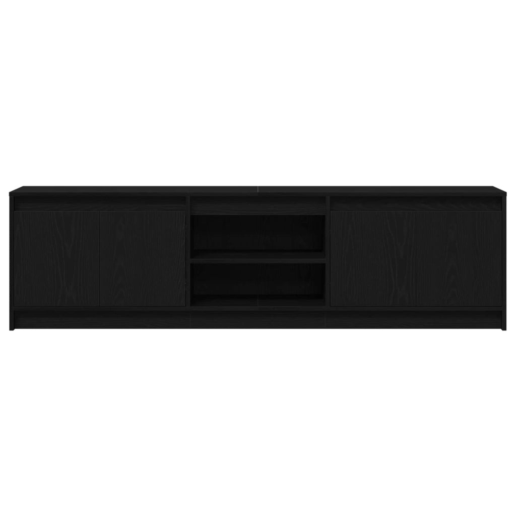 Unità TV 2 pcs Nero 180 x 34 x 50 cm Legno multistrato