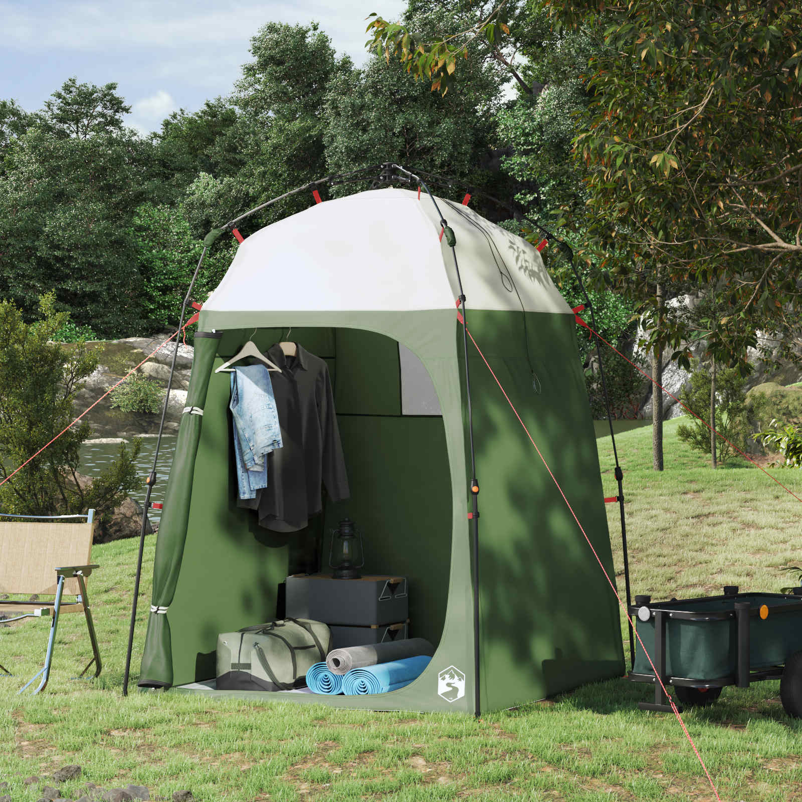 Tenda istantanea per 2 persone con rilascio rapido Verde