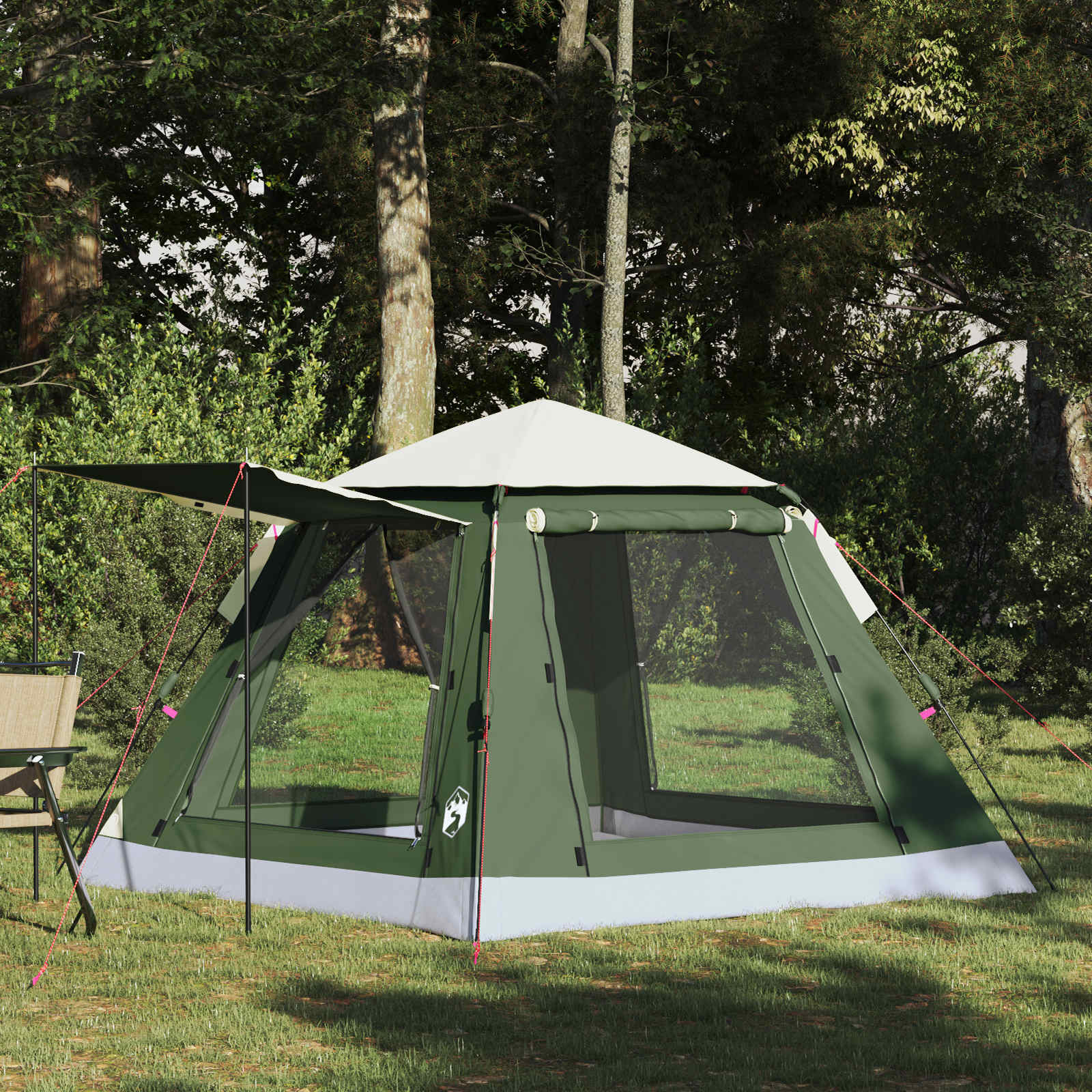 Tenda Istantanea con Catena per la Pioggia per 3 Persone con Rilascio Veloce