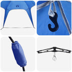 Tenda istantanea per 4 persone con rilascio rapido Blu Azzurro