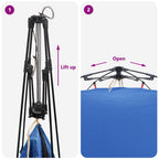 Tenda istantanea per 4 persone con rilascio rapido Blu Azzurro