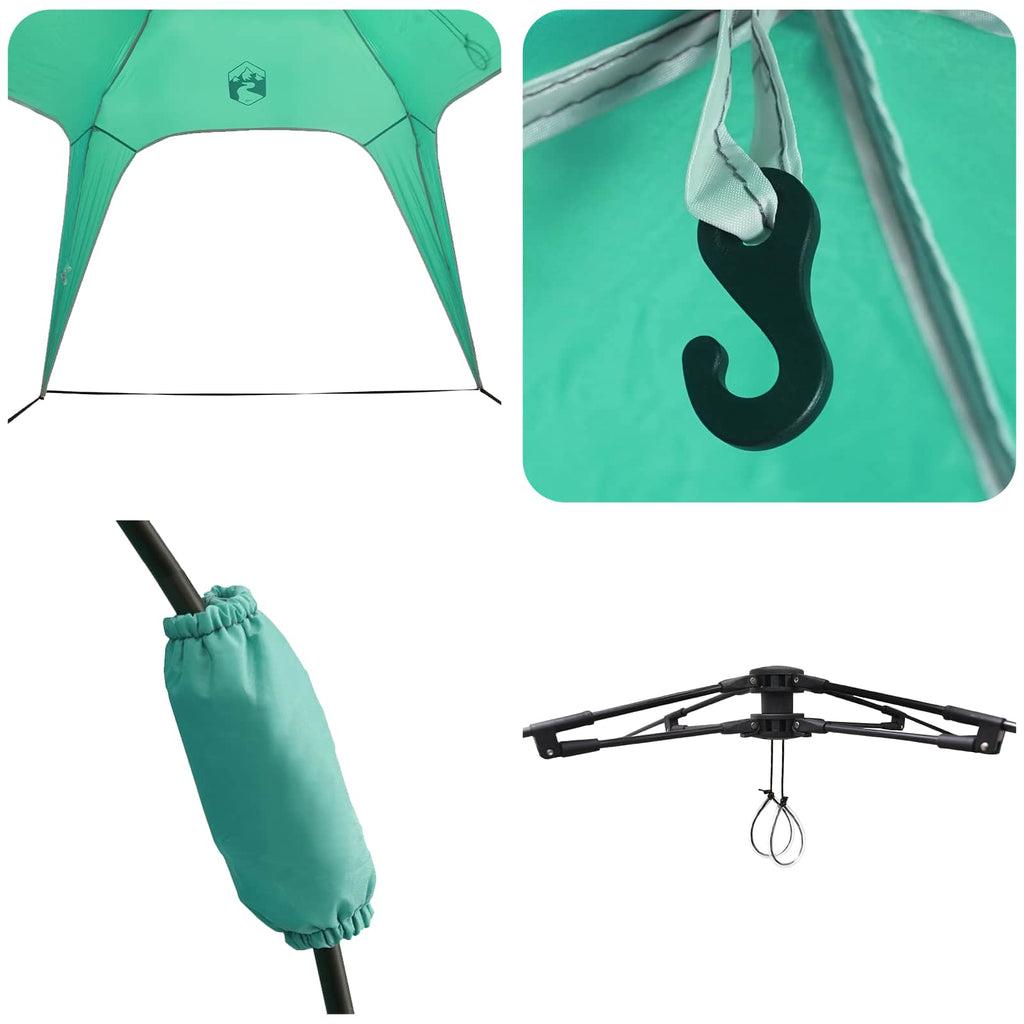 Tenda istantanea per 4 persone con rilascio rapido Verde Mare