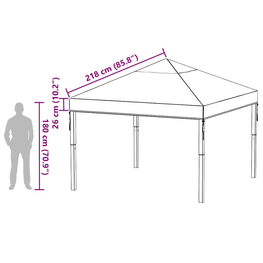 Sostituzione Copertura Gazebo Trasparente 300 x 300 x 26 cm PVC