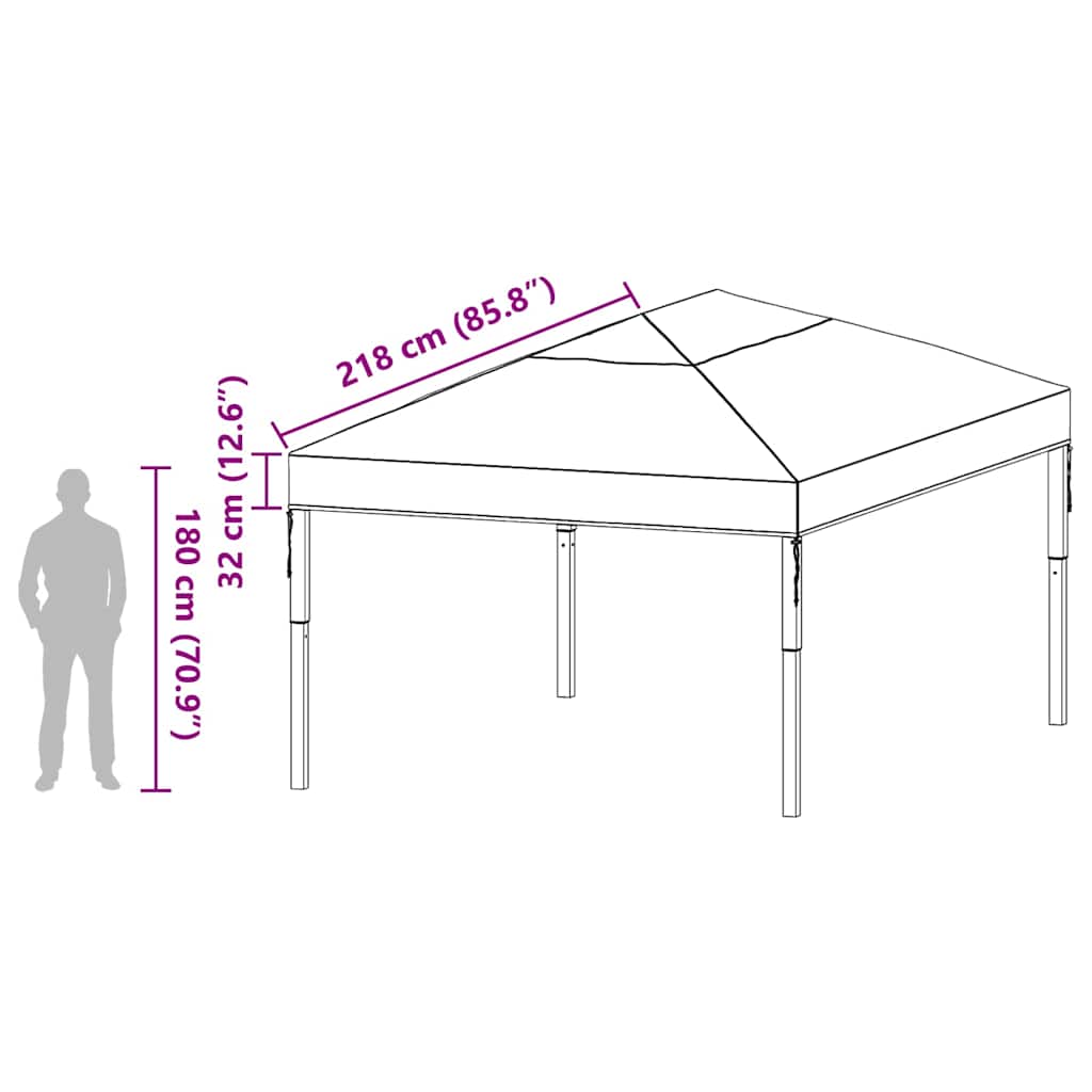 Sostituzione Copertura Gazebo Trasparente 400 x 300 x 32 cm PVC