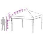 Sostituzione Copertura Gazebo 300 x 300 x 26 cm Trasparente PVC