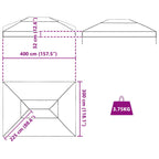 Sostituzione Copertura Gazebo Trasparente 400 x 300 x 32 cm PVC
