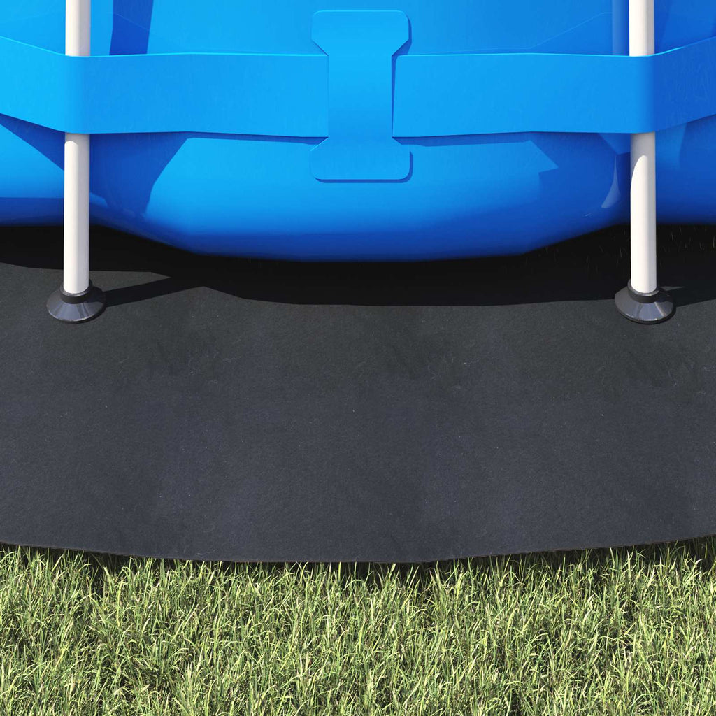 Telo per Fondo Piscina Nero Ø 366 cm Tessuto Non Tessuto