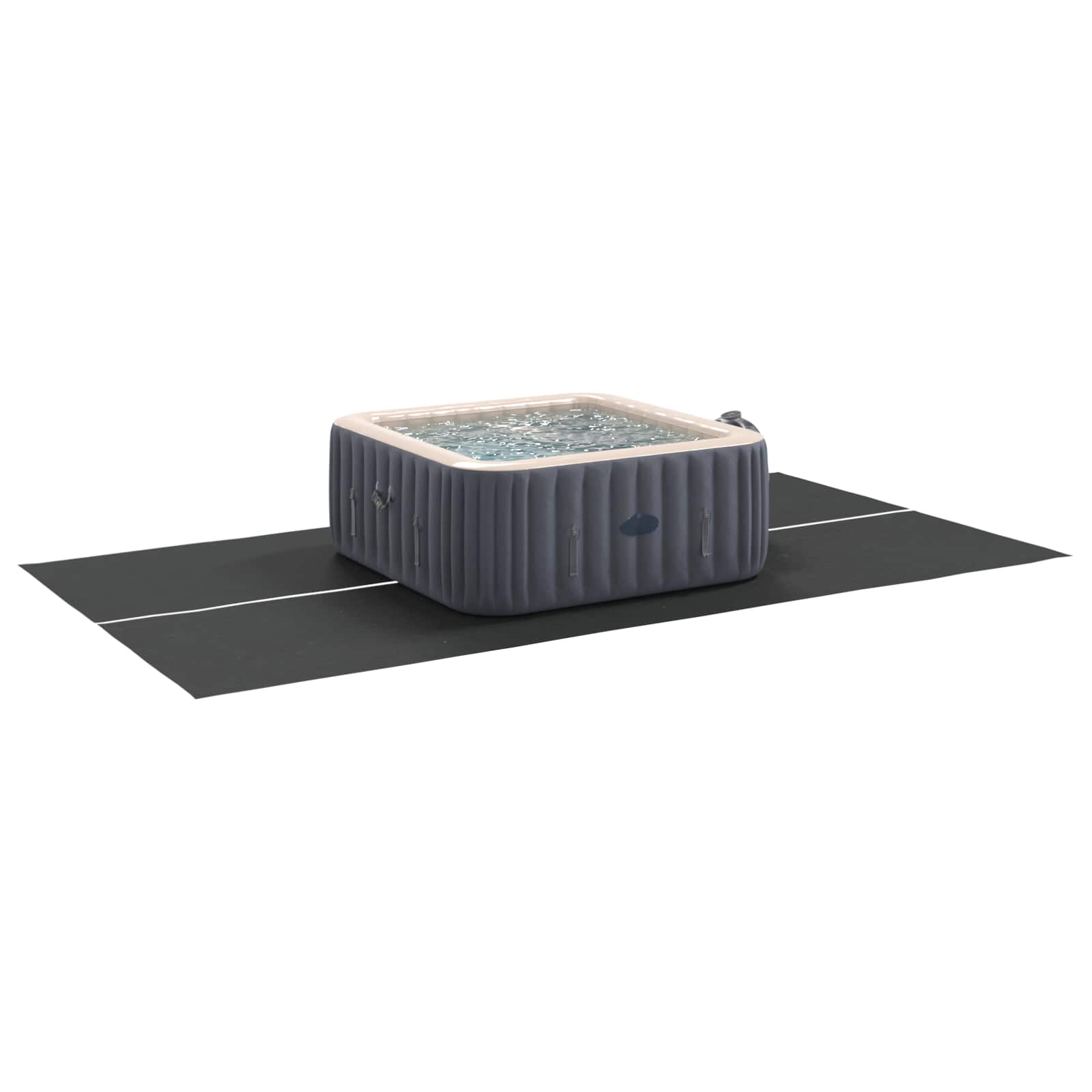 Telo per Fondo Piscina Regolabile Nero 420 x 220 x 0,1 cm