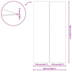 Telo per Fondo Piscina Regolabile Nero 420 x 220 x 0,1 cm