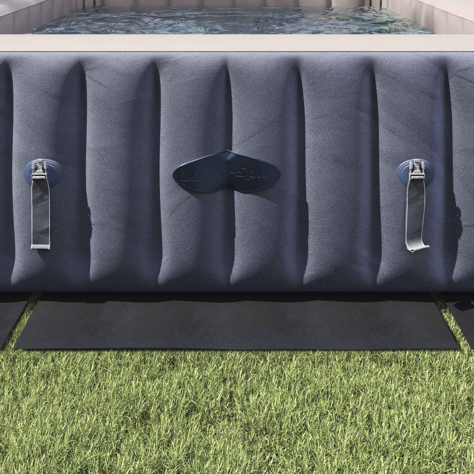 Telo per Fondo Piscina Regolabile Nero 550 x 280 x 0,1 cm