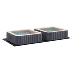 Telo per Fondo Piscina Regolabile Nero 820 x 420 x 0,1 cm