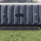 Telo per Fondo Piscina Regolabile Nero 999 x 500 x 0,1 cm