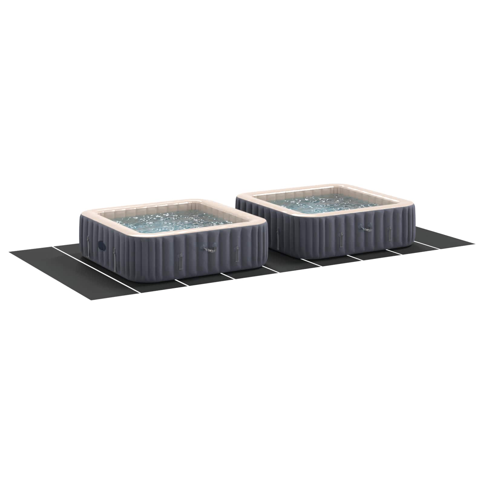 Telo per Fondo Piscina Regolabile Nero 999 x 500 x 0,1 cm