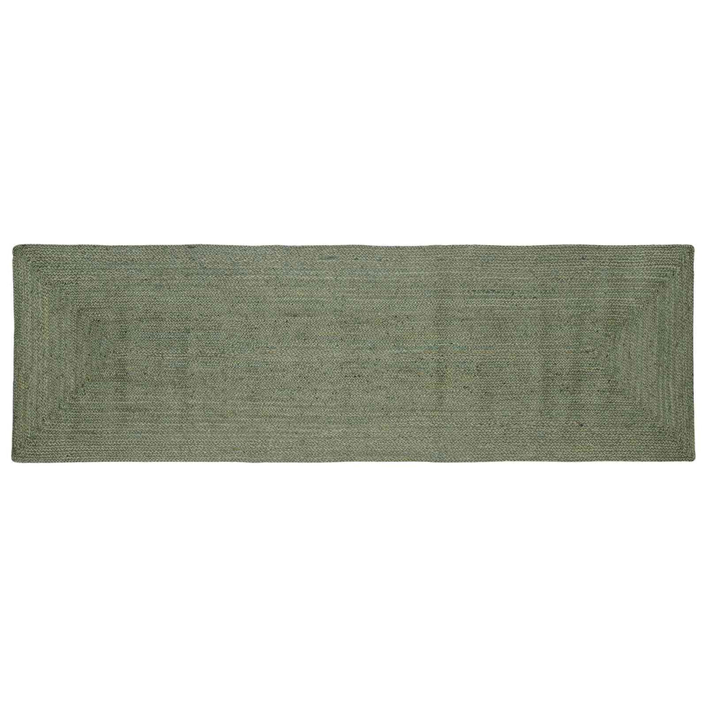 Tappeti per area Rettangolare Verde Oliva 80 x 200 cm Juta