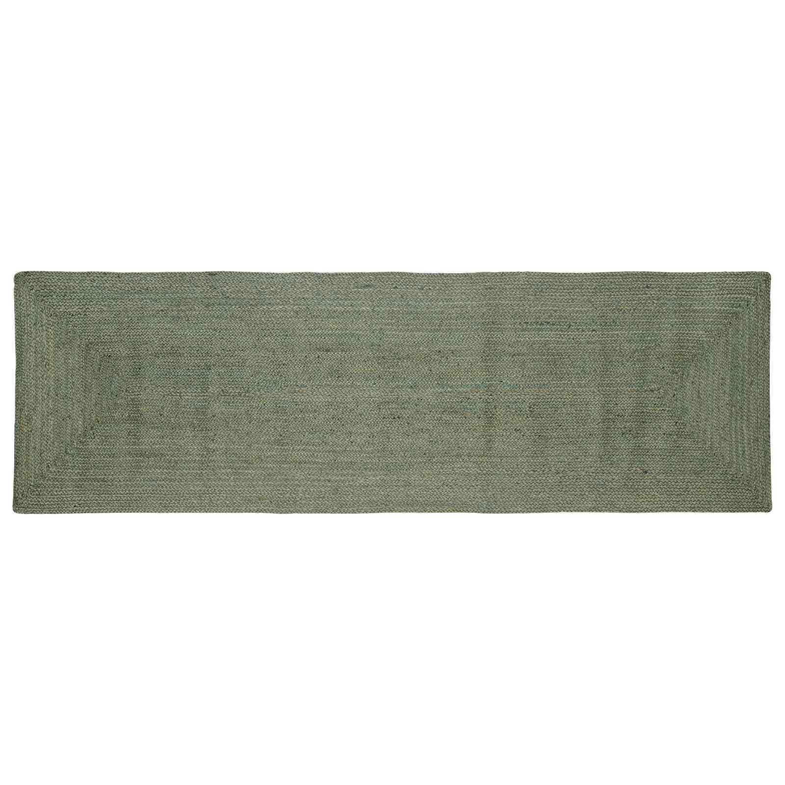Tappeti per area Rettangolare Verde Oliva 80 x 200 cm Juta