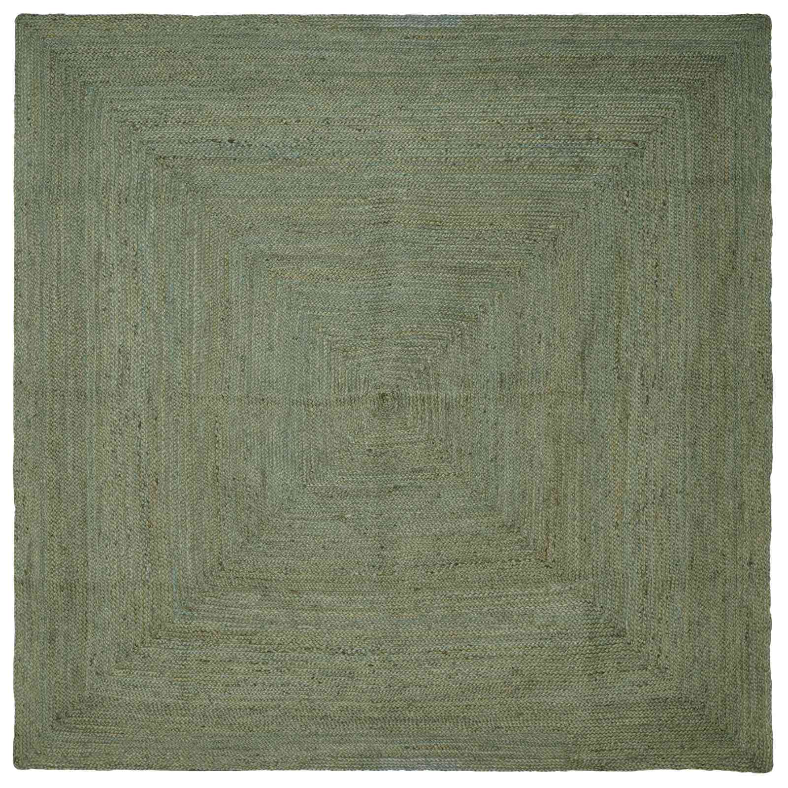 Tappeti per area Quadrato Verde Oliva 200 x 200 cm Juta