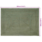 Tappeti per area Rettangolare Verde Oliva 200 x 290 cm Juta
