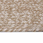 Tappeti per area Naturale e Bianco 80 x 150 cm Juta