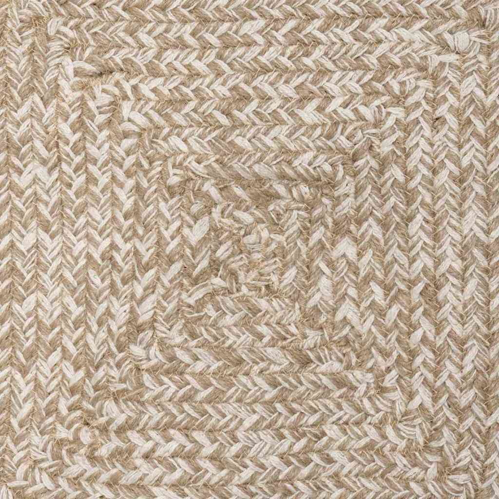 Tappeti per area Naturale e Bianco 80 x 150 cm Juta