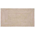Tappeti per area Naturale e Bianco 80 x 150 cm Juta