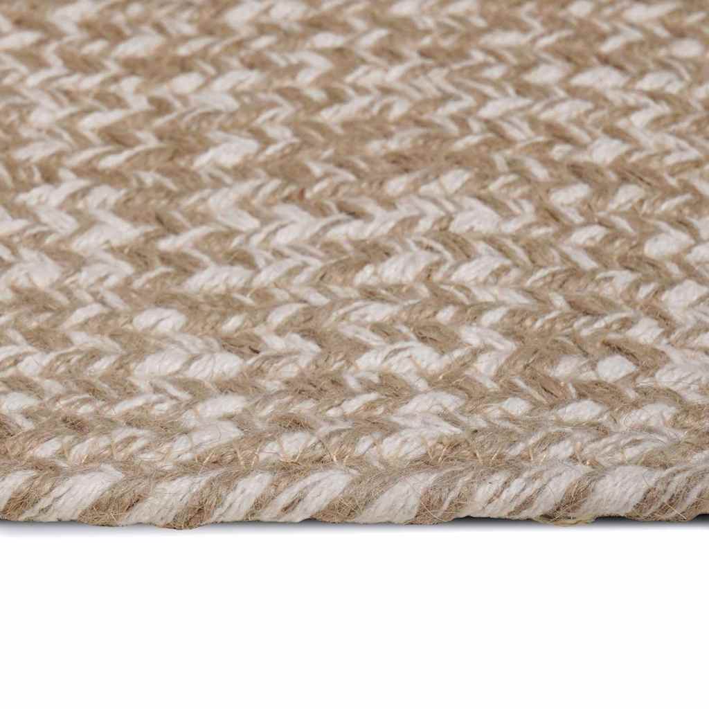 Tappeti per area Naturale e Bianco 80 x 200 cm Juta