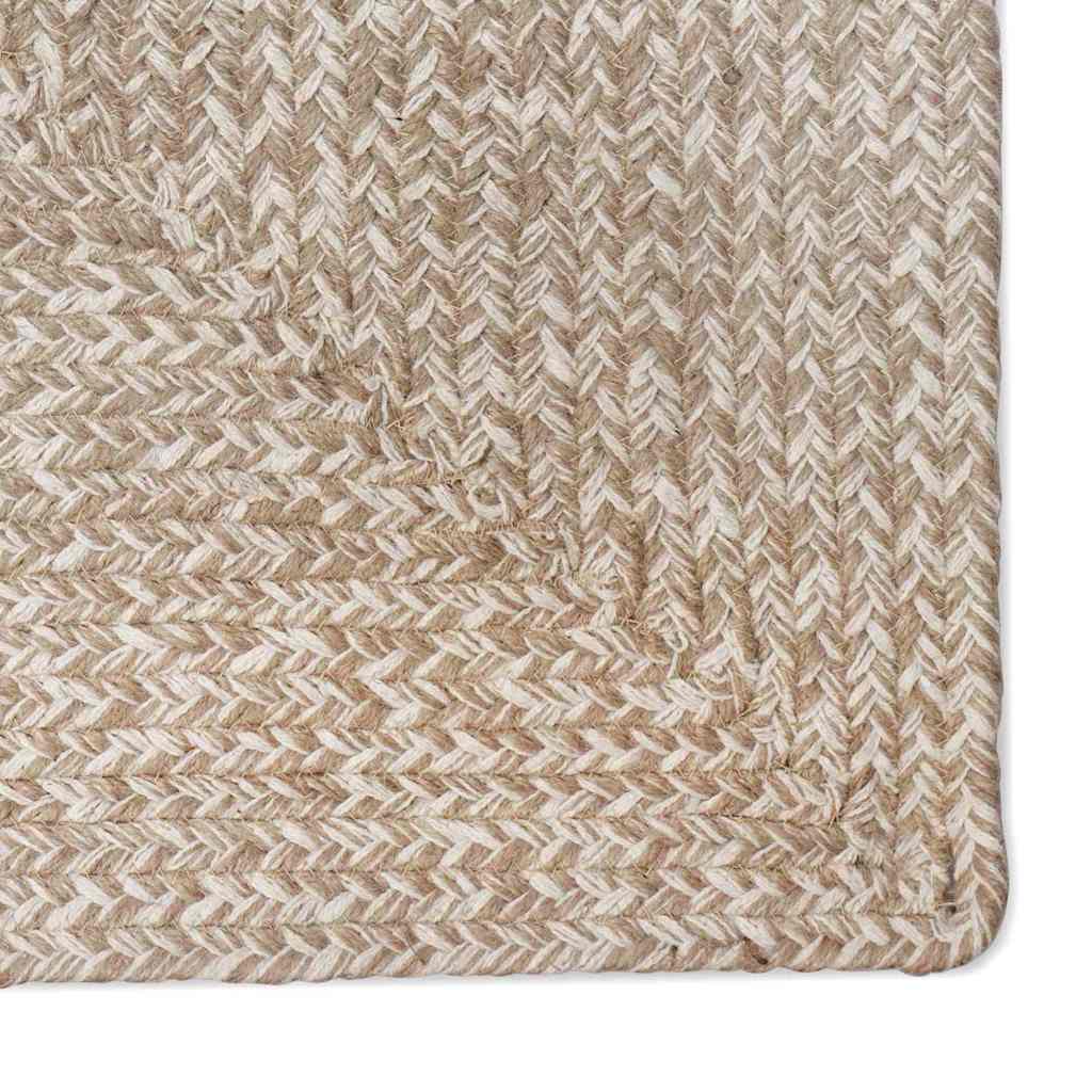 Tappeti per area Naturale e Bianco 80 x 200 cm Juta