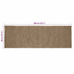 Tappeti per area Grigio 80 x 200 cm Juta