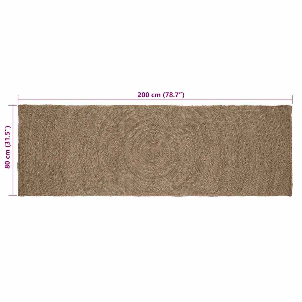 Tappeti per area Grigio 80 x 200 cm Juta