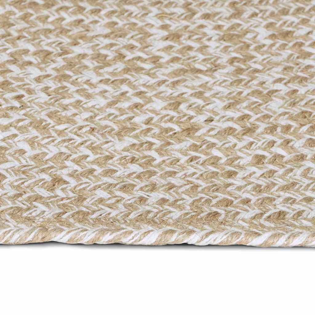 Tappeti per area Naturale e Bianco 240 x 240 cm Juta