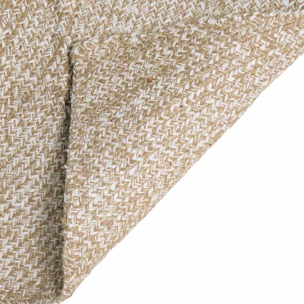Tappeti per area Naturale e Bianco 240 x 240 cm Juta