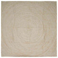 Tappeti per area Naturale e Bianco 240 x 240 cm Juta