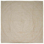 Tappeti per area Naturale e Bianco 240 x 240 cm Juta