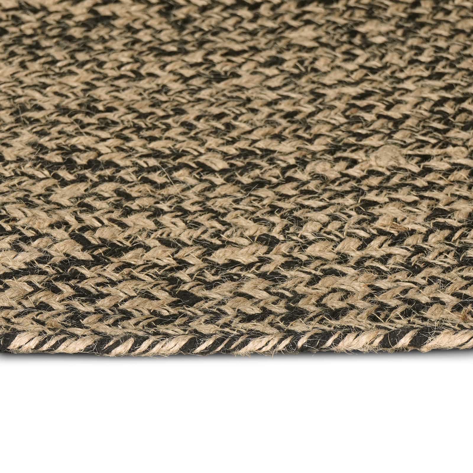 Tappeti per area Naturale e Nero 60 x 400 cm Juta