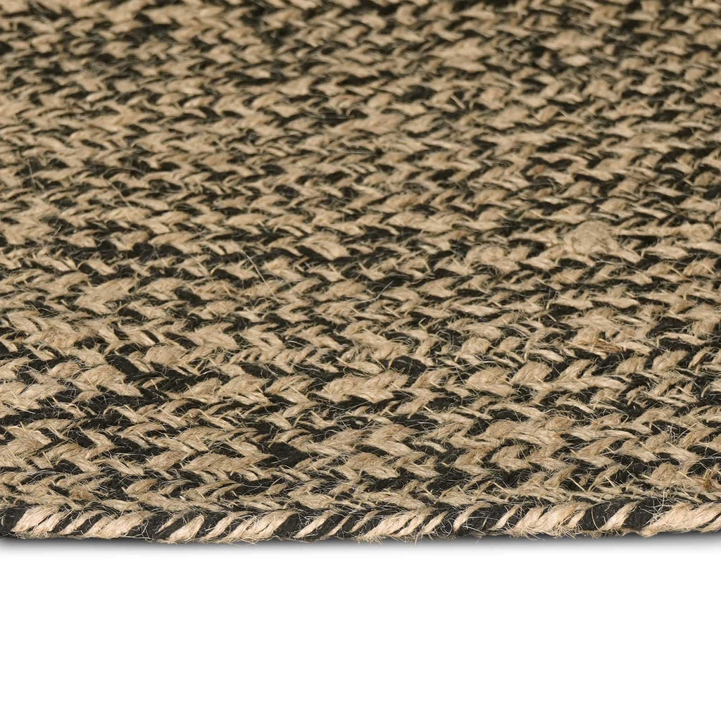 Tappeti per area Naturale e Nero 80 x 200 cm Juta