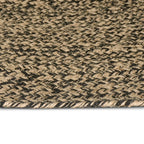 Tappeti per area Naturale e Nero 80 x 200 cm Juta