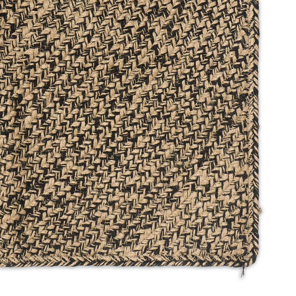 Tappeti per area Naturale e Nero 80 x 200 cm Juta