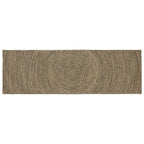 Tappeti per area Naturale e Nero 80 x 200 cm Juta