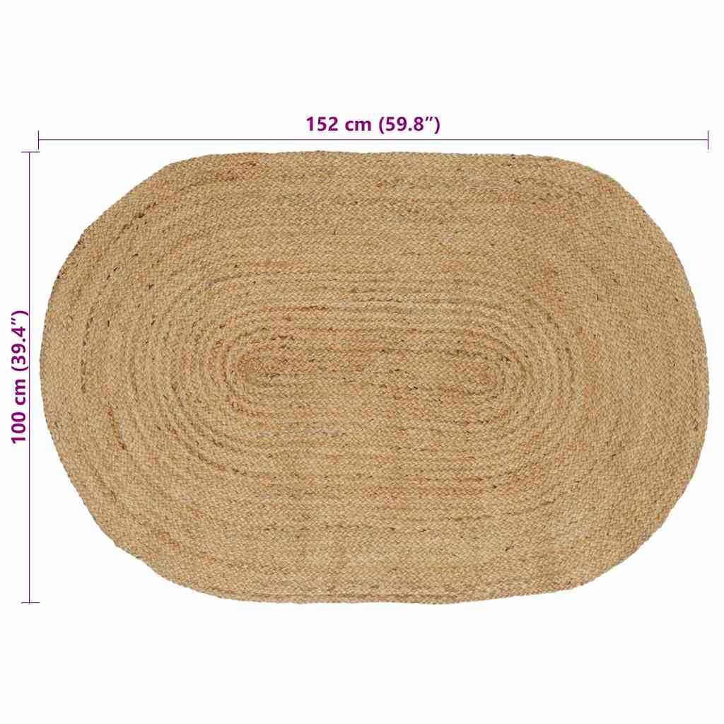 Tappeti per area Naturale 100 x 152 cm Juta