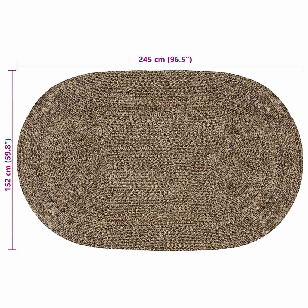 Tappeti per area Nero 152 x 245 cm Juta