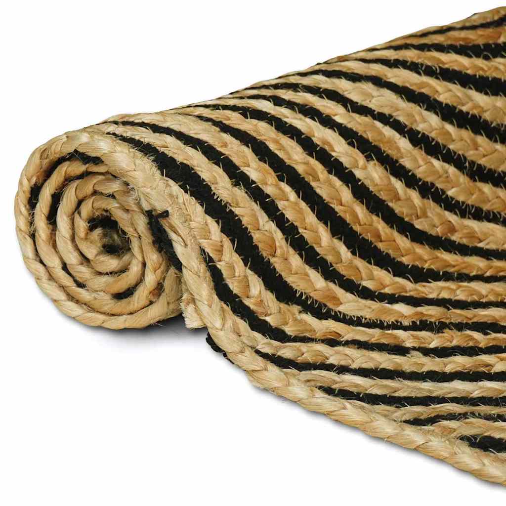Tappeti per area Nero 60 x 110 cm Juta