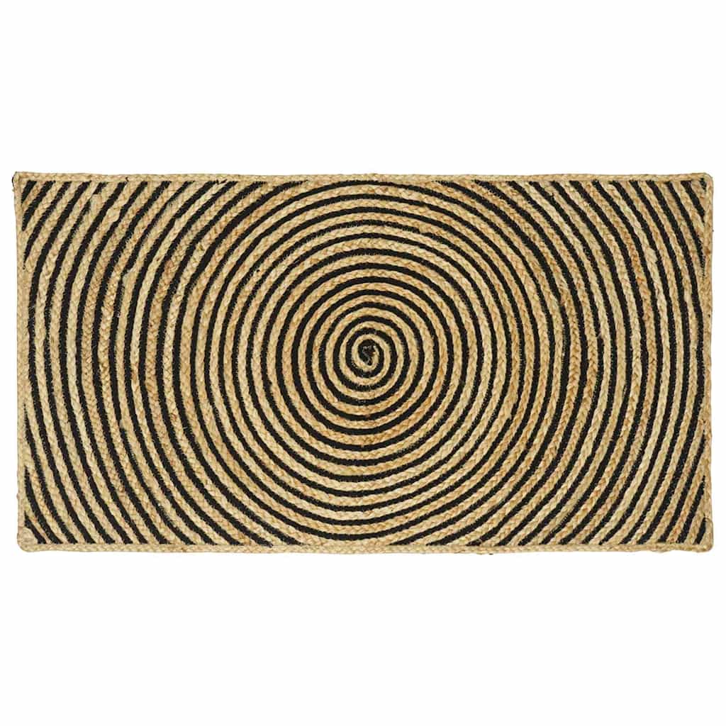 Tappeti per area Nero 60 x 110 cm Juta
