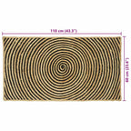Tappeti per area Nero 60 x 110 cm Juta