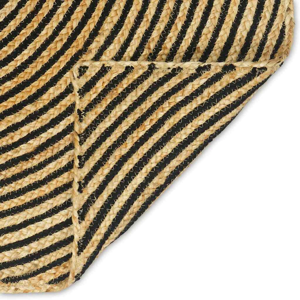 Tappeti per area Nero 80 x 250 cm Juta