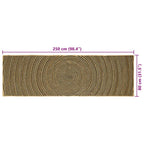Tappeti per area Nero 80 x 250 cm Juta